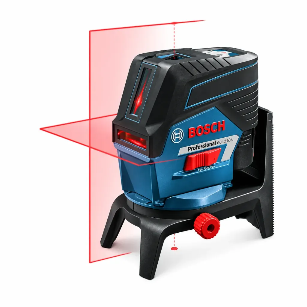 BOSCH Combi laser GCL 2-50 C, rango de trabajo 10 m, láser clase 2, IP 54